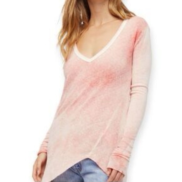 Free People | We The Free Long Beach Long Sleeve Tee in Coral, NWT, Size XS - Picture 2 of 7